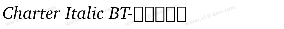 Charter Italic BT字体转换